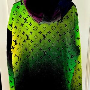 2023-24 Louis Vuitton Monogram Zipped Velvet Hoodie